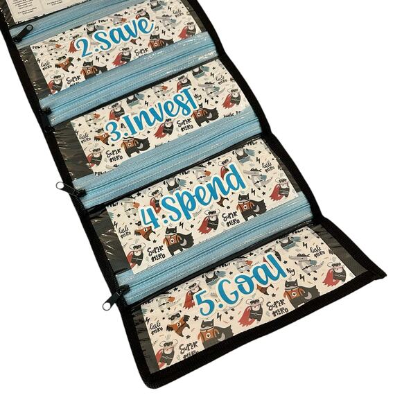 Kids Money Management Cash Wallet, Budgeting Kids, Gift Boys,Savings Organizer - Picture 4 of 6